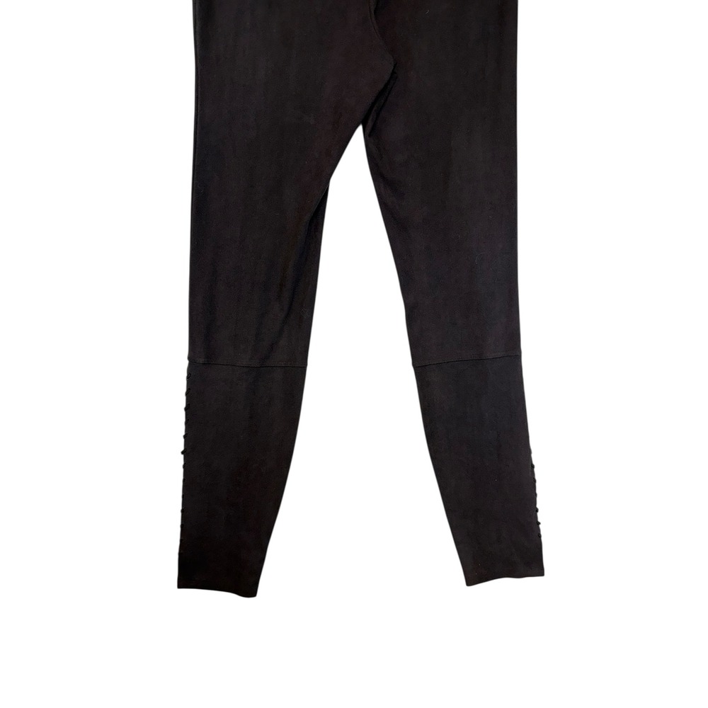 Lysse Empire Ponte Knit Leggings Black Lace Up Side Seam Pull On Gothcore Edgy A - Picture 8 of 11